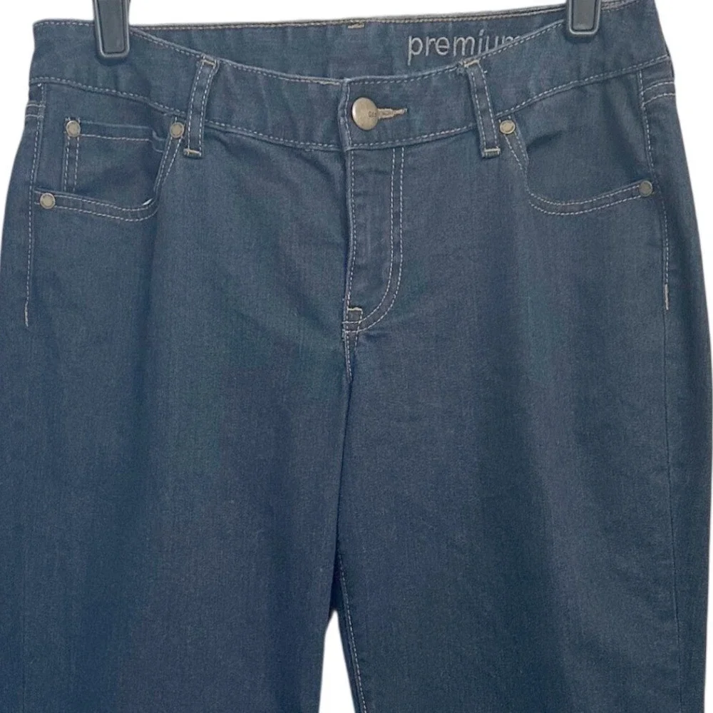 Gap Premium Curvy Straight Jeans Womens 10/30s Dark Indigo Blue Mid Rise Stretch